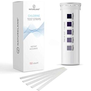 [150 strips] restaurant chlorine test paper, 10-250 ppm (value pack) instant result in 1 second (150)