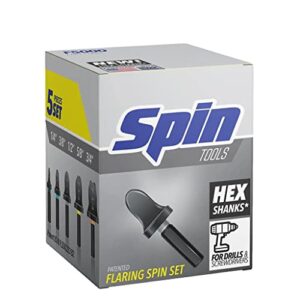 spin f5000 5-piece drill bit flaring set 1/4, 3/8, 1/2, 5/8, 3/4-inch