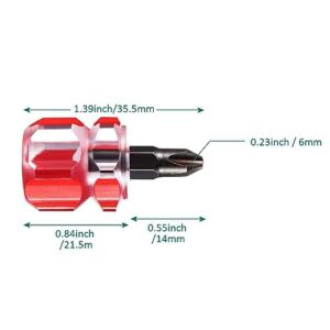 Buspoll Sewing Machine Screwdriver Ultra Short Screwdriver Tool - One Flat Head and One Phillips Screwdriver for Sewing Projects