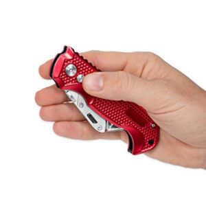 BirdRock Home Premium Utility Knife - Retractable Razor Knife Set - 3 Extra Blade Refills - Box Cutter Locking Razor Knife (Premium Utility Knife - Red)