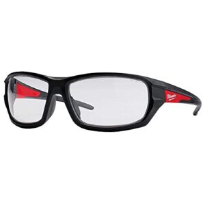 milwaukee's safety glasses,black frame,clear lens (48-73-2020)