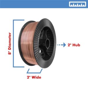 PGN Solid MIG Welding Wire - ER70S-6-0.030 Inch, 20 Pound (2x 10-lbs Spool) - Mild Steel MIG Wire with Low Splatter and High Levels of Deoxidizers - For All Position Gas Welding