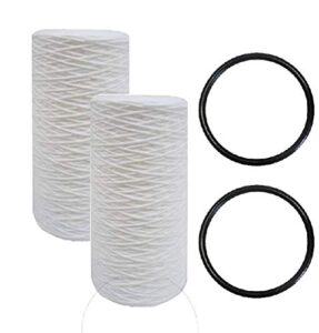 ipw industries inc. compatible for pelican water replacement 10 in. x 4.5 in. sediment filter & o-ring - pack of 2 sets