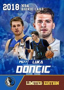 2018 luka doncic rookie gems #77 first rc dallas mavericks in a plastic top loader