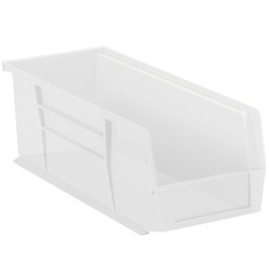 great box supply plastic stack & hang bin boxes, 10 7/8" x 4 1/8" x 4", clear, 12/case