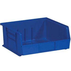 plastic stack & hang bin boxes, 10 7/8" x 11" x 5", blue, 6/case