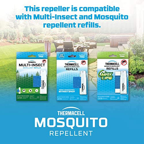 Thermacell Mosquito Repeller Patio Shield; Includes 12-Hour Refill; 15 Foot Zone of Protection; Highly Effective Mosquito Repellent for Patio; Bug Spray Alternative; Scent Free