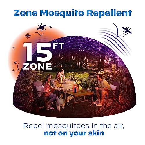 Thermacell Mosquito Repeller Patio Shield; Includes 12-Hour Refill; 15 Foot Zone of Protection; Highly Effective Mosquito Repellent for Patio; Bug Spray Alternative; Scent Free