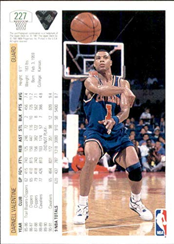 Basketball NBA 1991-92 Upper Deck #227 Darnell Valentine #227 NM Cavaliers