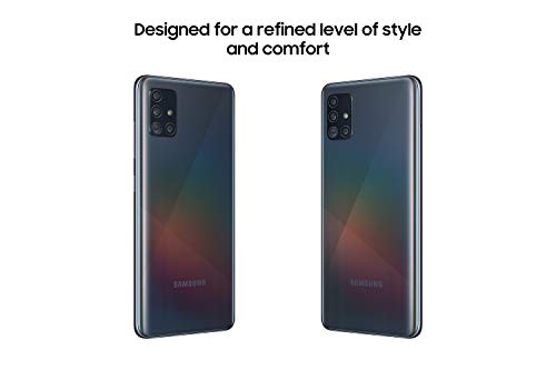 Samsung Galaxy A51 A515F 128GB DUOS GSM Unlocked Phone w/ Quad Camera 48 MP + 12 MP + 5 MP + 5 MP (International Variant/US Compatible LTE) - Prism Crush Black