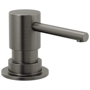 delta faucet rp100734ks trinsic metal soap dispenser, black stainless