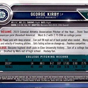 2019 Bowman Draft Chrome#BDC-115 George Kirby Seattle Mariners Baseball Card