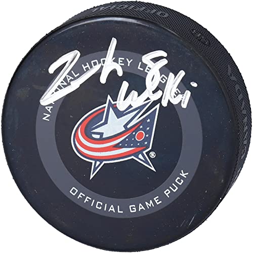 Zach Werenski Columbus Blue Jackets Autographed 2019 Model Official Game Puck - Autographed NHL Pucks