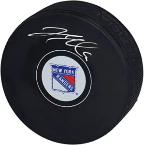 jacob trouba new york rangers autographed hockey puck - autographed nhl pucks