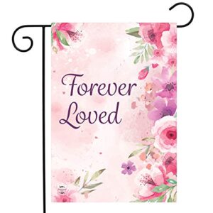 briarwood lane forever loved floral garden flag bereavement 12.5" x 18"