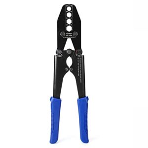 icrimp battery cable lug terminal crimping tool, for 1/0, 2/0, 3/0, 4/0 gauge, battery cable end, heavy duty lug, copper wire lug crimper