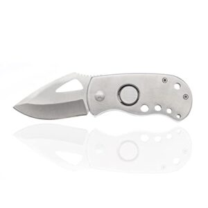bykco compact pocket knife, minimalist edc portable everyday carry, folding mini small decent hunting knife, box cutter, promotion gift button