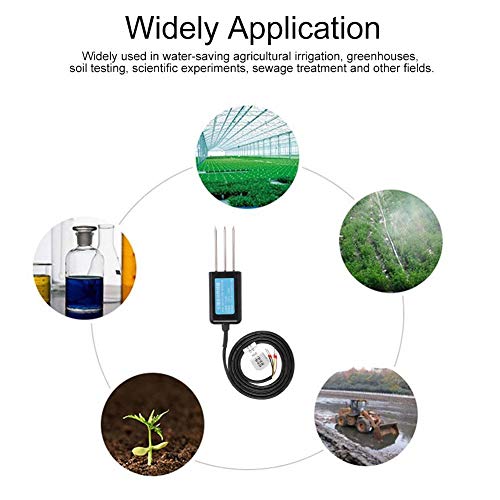 Single Soil Moisture Sensor,Jadpes Soil Moisture Sensor Humidity Temperature Electrical Conductivity Tester Meter RS485 Output