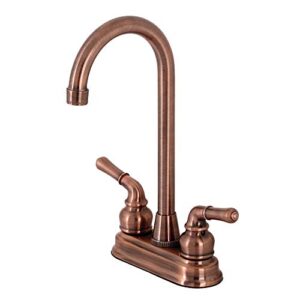 kingston brass kb496 magellan bar faucet, antique copper, 2.75 x 2.75 x 2.13
