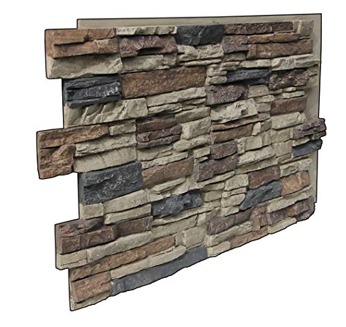 Tritan BP - Lightning Ridge 48 in. x 24 in. Class A Fire Rated Faux Stone Siding Panel Finished Nature Spirit