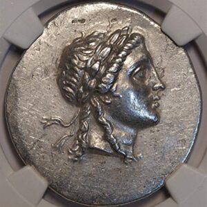 GR AEOLIS, MYRINA, 2nd Century BC Ancient Greek Antique Silver Coin AR Tetradrachm About Uncirculated NGC