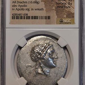 GR AEOLIS, MYRINA, 2nd Century BC Ancient Greek Antique Silver Coin AR Tetradrachm About Uncirculated NGC