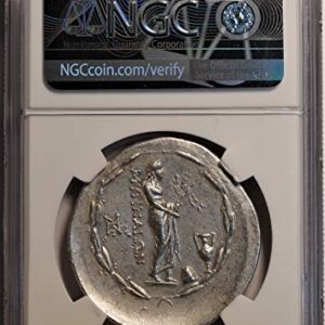 GR AEOLIS, MYRINA, 2nd Century BC Ancient Greek Antique Silver Coin AR Tetradrachm About Uncirculated NGC