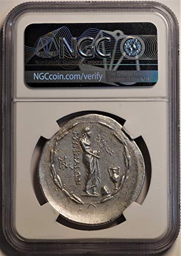 GR AEOLIS, MYRINA, 2nd Century BC Ancient Greek Antique Silver Coin AR Tetradrachm About Uncirculated NGC