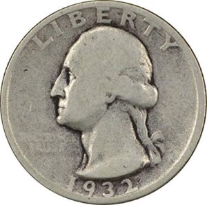 1932-s washington silver quarter, g, uncertified