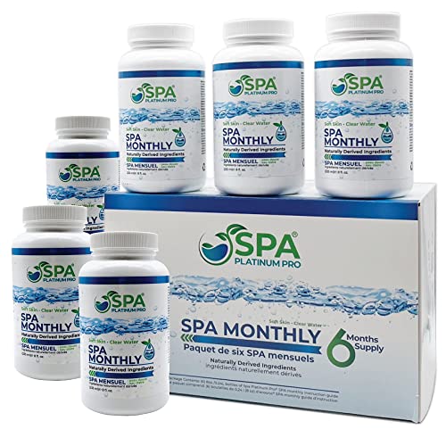 Spa Platinum Pro Natural Hot Tub Treatment - Hot Tub Water Treatment - Easy to Use Spa Water Treatment - Natural Spa Hot Tub Treatment - Six Months Supply Hot Tub Treatment