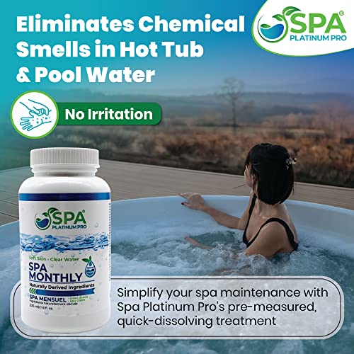 Spa Platinum Pro Natural Hot Tub Treatment - Hot Tub Water Treatment - Easy to Use Spa Water Treatment - Natural Spa Hot Tub Treatment - Six Months Supply Hot Tub Treatment