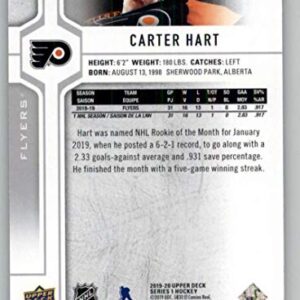 2019-20 Upper Deck #77 Carter Hart Philadelphia Flyers NHL Hockey Trading Card