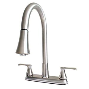 wasserman 22167143 - kitchen sink faucet double handle pull down spay with 28mm spout