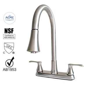 Wasserman 22167143 - Kitchen Sink Faucet Double Handle Pull Down Spay with 28mm Spout