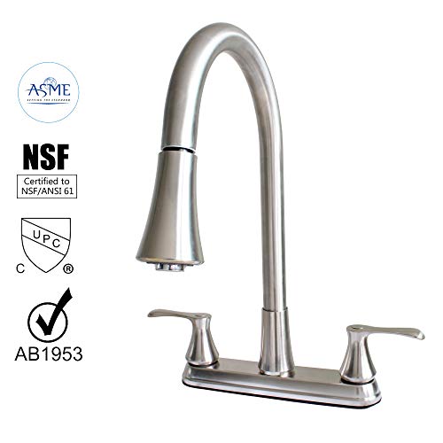 Wasserman 22167143 - Kitchen Sink Faucet Double Handle Pull Down Spay with 28mm Spout