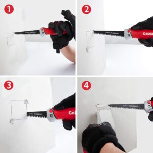 Goldblatt Folding Drywall / Sheetrock Saw, Jab / Hand Saw with Soft Grip Handle, for Wallboard, Plywood and PVC