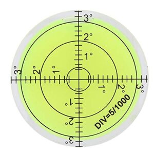 level bubble, 60mm diameter high precision bullseye bubble spirit level horizontal bubble cardan level with scale for tripod, phonograph, turntable