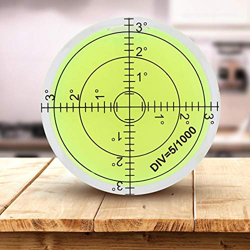 Level Bubble, 60mm Diameter High Precision Bullseye Bubble Spirit Level Horizontal Bubble Cardan Level with Scale for Tripod, Phonograph, Turntable