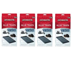 catchmaster 402 baited rat, mouse and snake glue traps professional st, 4 pack