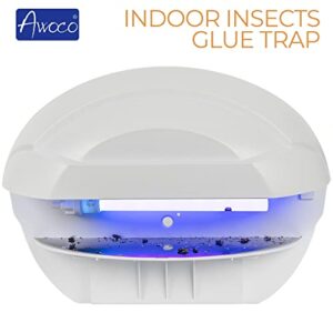 Awoco LED 5W Wall Mount Sconce Sticky Fly Trap Lamp for Capturing Flying Insects, Flies, Mosquitoes, and Moths (Fly Trap + 6 Glue Boards)