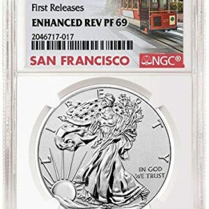2019 S Silver Eagle 2019 S Reverse Proof Silver Eagle Enhanced PR-69 NGC Numbered COA $1 PR-69 NGC DCAM