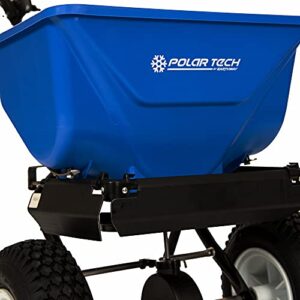 EarthWay Polar Tech 65 LB (29 KG) Professional Ice Melt Broadcast Walk Behind Spreader with 13" Pneumatic Tires, Adjustable Handle, and Solid Linkage Control