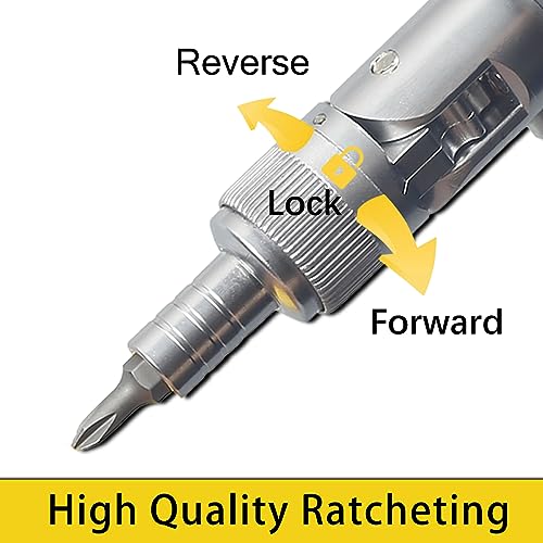 Ratcheting Screwdriver, KER Multi-tool Nut Screw Driver 10 in 1 Magnetic Head, S2 Steel, Industrial Strength , Ratchet Professional Adjustable Repair Tool
