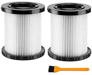 dcv5801h hepa replacement filter compatible for dewalt dcv580 & dcv581h wet dry vacuum pack of 2