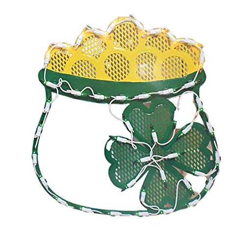 MUDHEN Impact Innovations St. Patrick's Day Lighted Window Decoration Pot of Gold