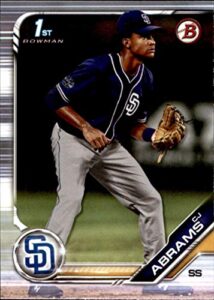 2019 bowman draft baseball #bd-85 cj abrams san diego padres official mlb trading card produced by topps