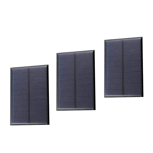 Treedix 3pcs 5V 150mA Polysilicon Solar Panel Glue Solar Cell Battery Charger DIY Solar Product Mini Small Solar Panel Module Kit Polycrystalline Silicon Encapsulated in Waterproof Resin (150mA)