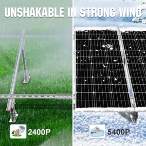 ECO-WORTHY Adjustable Multi-Pieces Solar Panel Mounting Brackets Kit System for 1-4pcs Solar Panels