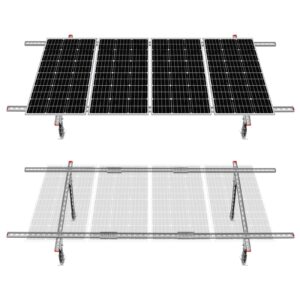 eco-worthy adjustable multi-pieces solar panel mounting brackets kit system for 1-4pcs solar panels