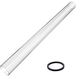 patio heater glass tube replacement, 49.5 x 4" patio heater replacement parts with ring, outdoor heater replacement parts for 4-sided pyramid heater, glass tube patio heater for hiland, fire sense